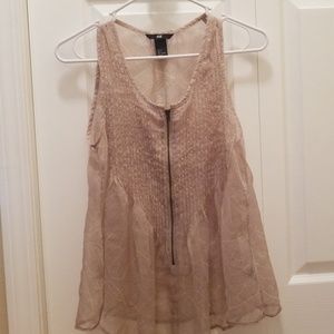 Sheer H&M top with zipper